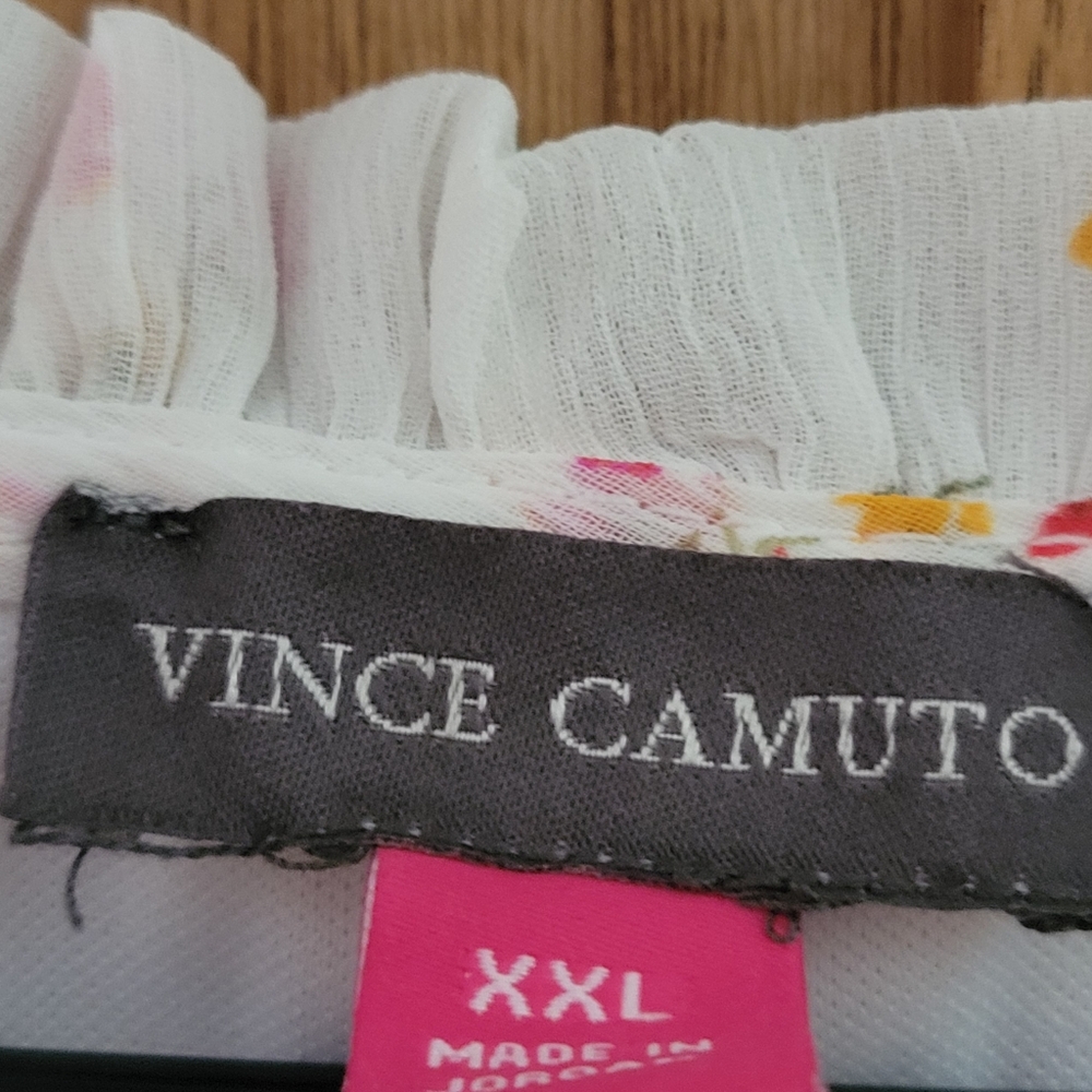 NWT Vince Camuto XXL White Floral Print Dress - Picture 9 of 12